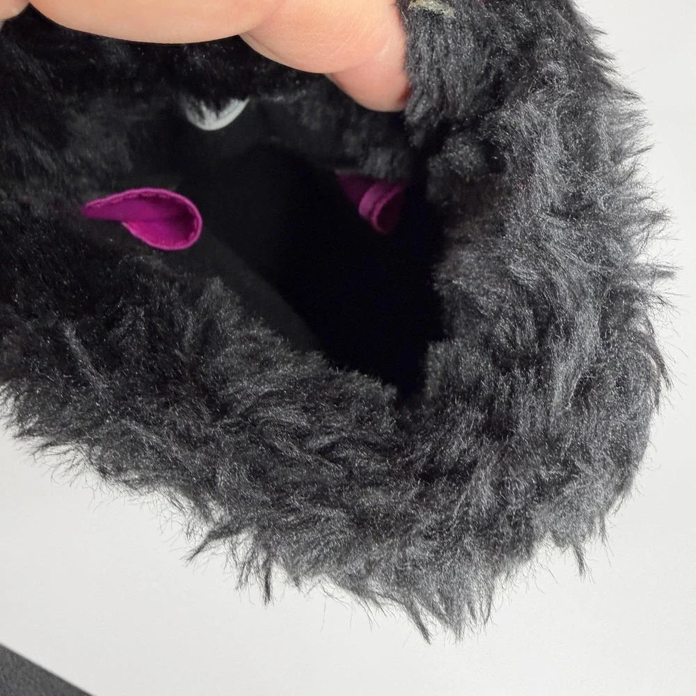 Sorel‎ Snow Commander Boots Girls Size 11 Purple Insulated Faux Fur Winter